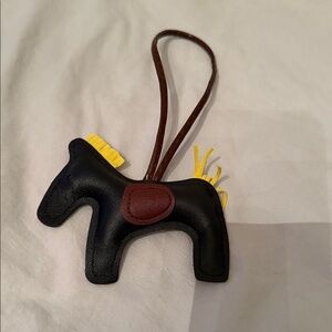 Black horse bag charm